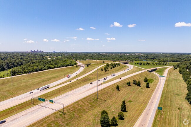Hollywood is bordered on the north and west by I-40.
