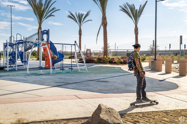 Skate along the trails at Mecca Sports Complex.