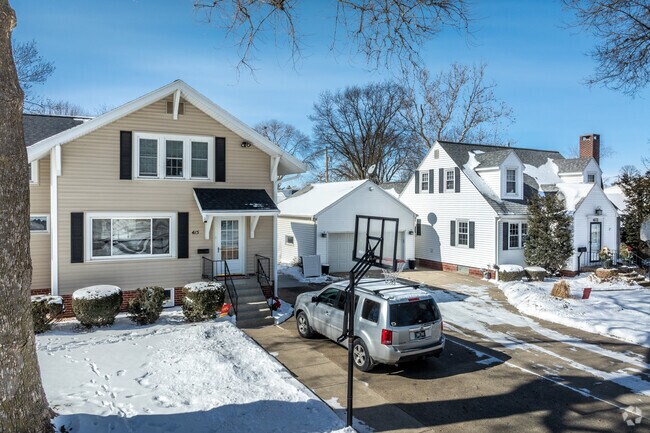 Large trees shade older Boone homes in the center of town.