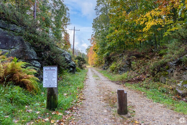 The North Brookfield Rail Trail stretches for miles throughout the region.