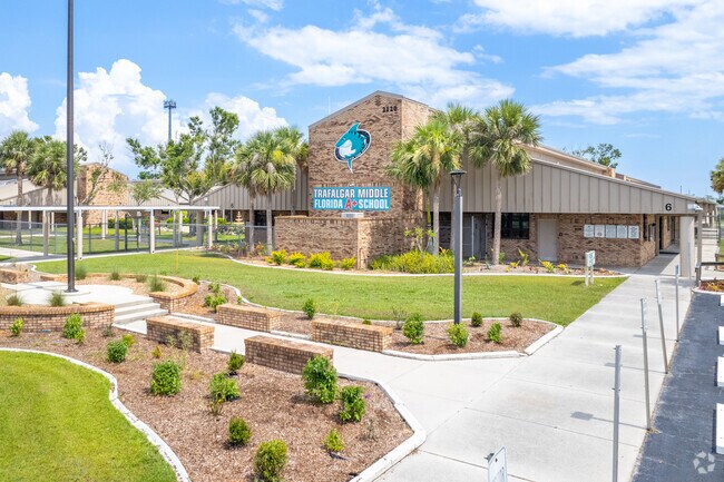 Trafalgar Middle School in Cape Coral educates students in grades 6-8.