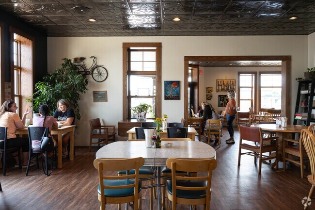 Downtown Bloomer offers casual restaurants along Main Street and 17th Avenue.