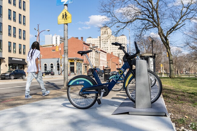 Another great way to travel around in and out of Central Northside is by the POGOH bikes.