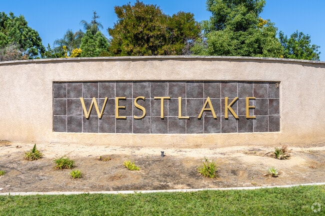 The distinctive Westlakes signage marks the corner of this welcoming neighborhood.