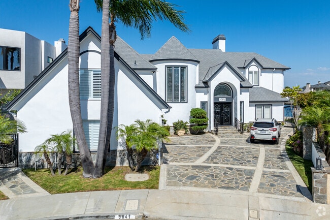 Large custom homes are plentiful in the Huntington Harbour neighborhood.