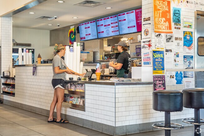 Opened in 1959, Schaffner's Drive In Baltimore, Ohio aims for an old-fashioned atmosphere with a menu to match, including burgers, fries and shakes.