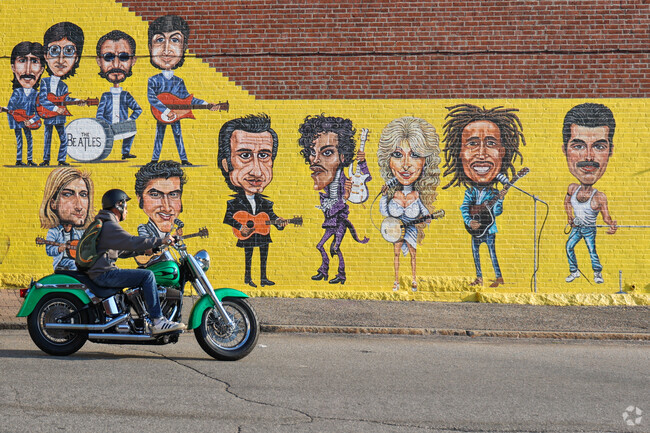 An abundance of murals give a pop of color to Downtown Lewiston.
