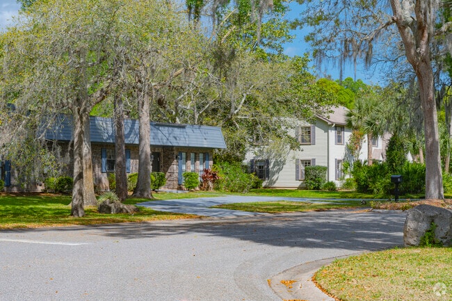Tree lined streets are commonplace throughout The Trails community.