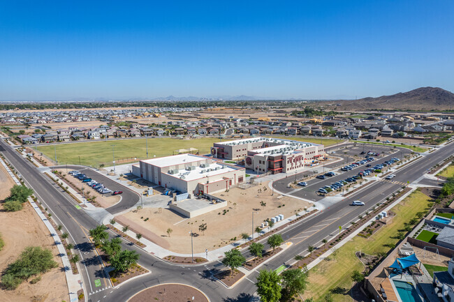Aerial view of Estrella Foothills Global Academy in Laveen.