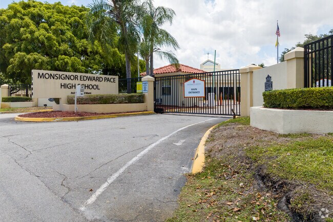 Monsignor Edward Pace High School provides a safe learning space to its patrons.