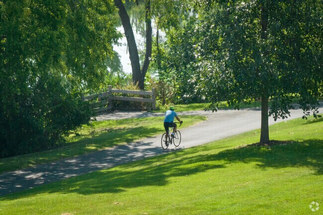 Near West Galena stays active on the miles of biking trails along the Fox River.