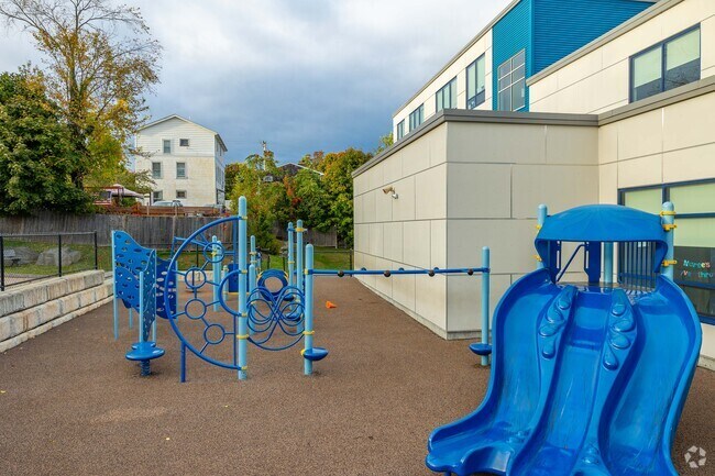 Blackstone Valley Prep Elementary School 2 has a small playground in Cumberland.