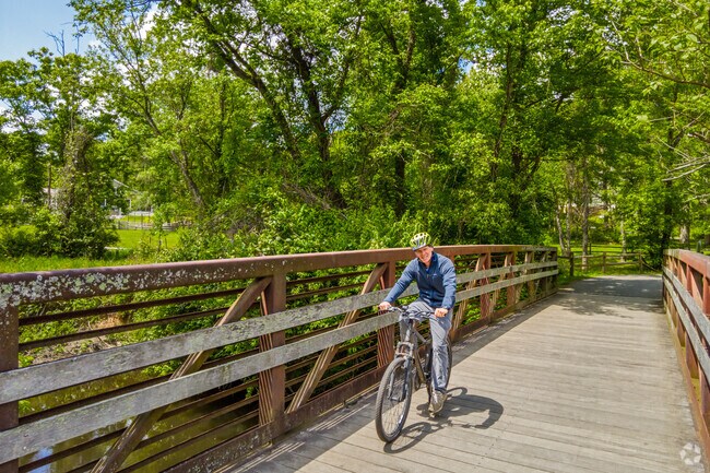 There are many walking paths and bike trails near the Chevy Chase Lake neighborhood.