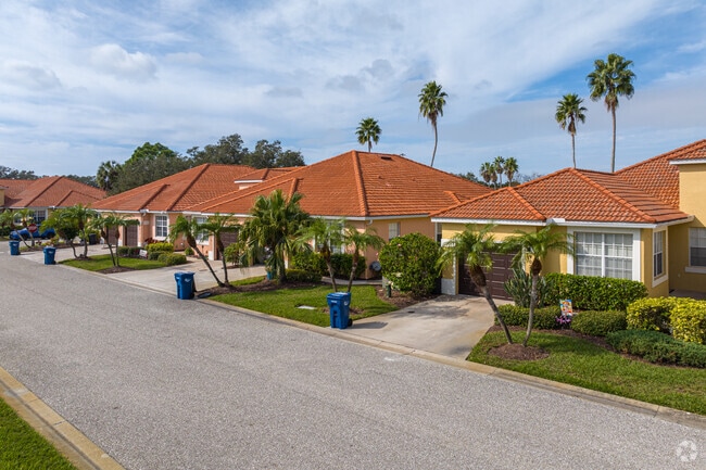 Vibrant Spanish quadplexes line the streets in Spanish Point