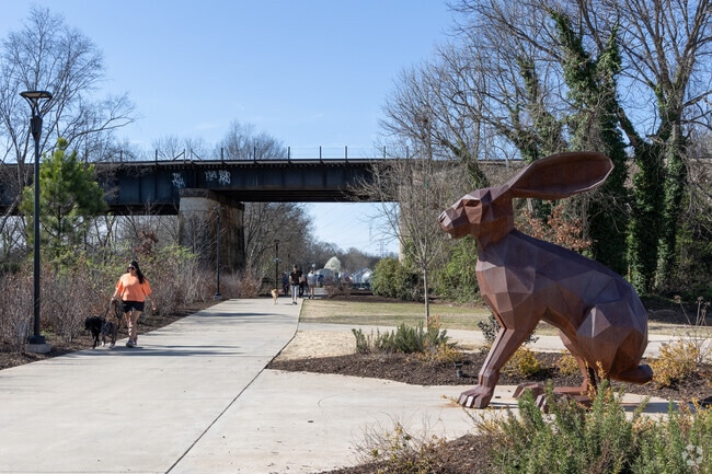 The 23-mile Swamp Rabbit Trail is the longest walking and biking trail in Greenville.