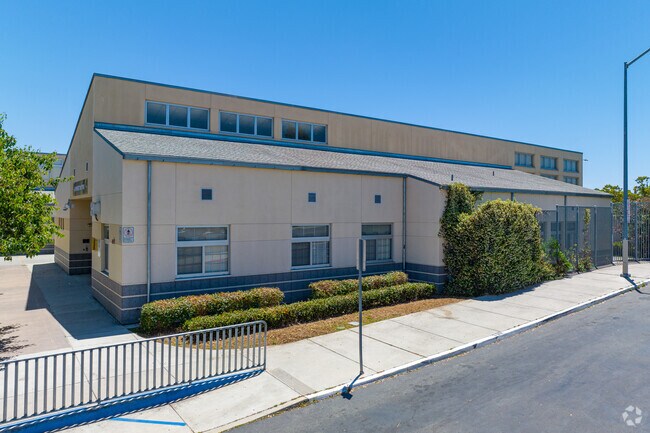 Ibarra Elementary School's main hall is located well off the street.