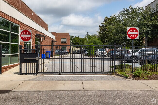 Charleston Progressive has gated entrances and exits.