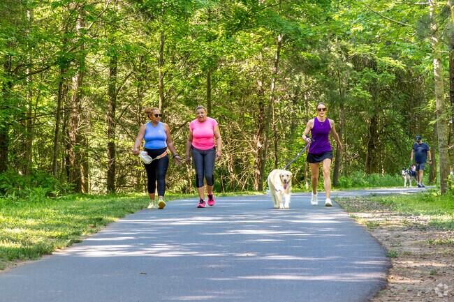Get some exercise with your four legged friend on the Four Mile Creek Greenway.
