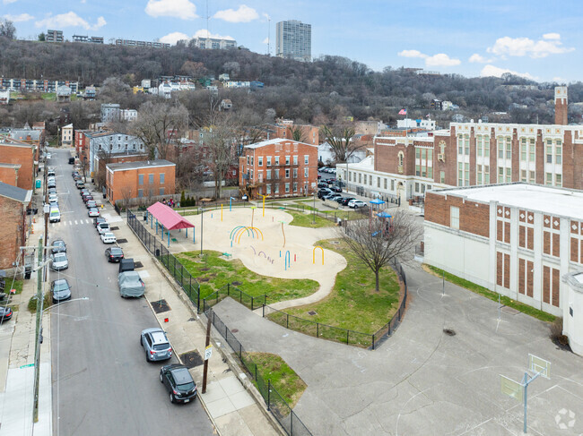 There is a public waterpark that is next to the school building.