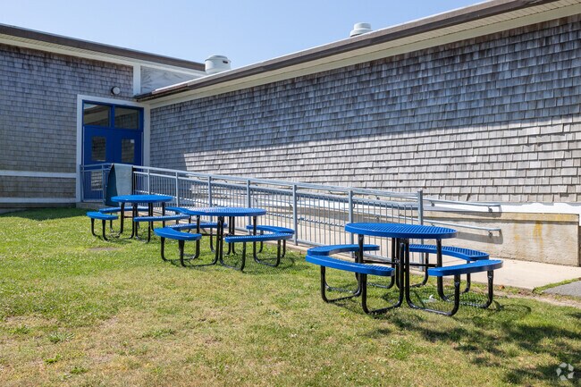 Plenty of seating for students at Monomoy Regional Middle School in Chatham.
