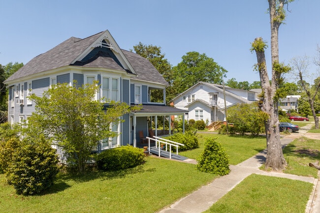 Fitzgerald's wide streets feature lush green lots with a variety of housing types and styles dating back to the 1950s including Victorian style homes.