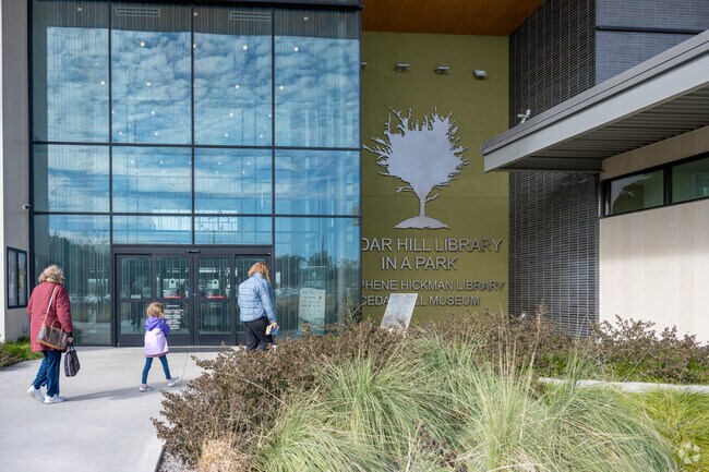 Families enjoy reading and resources at Traphene Hickman Library in Cedar Hill.