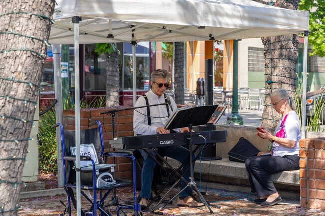 There is typically a bit of live music at The Montrose Harvest Market.