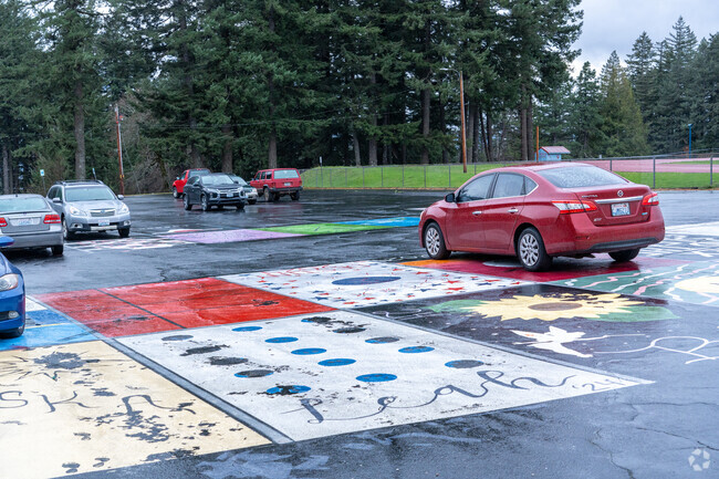 Students of driving ages are allowed to paint their parking spot.