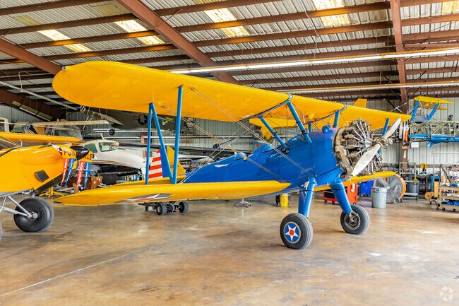 At the Happy Hanger in Wesley Chapel residents can take a ride in a vintage biplane.