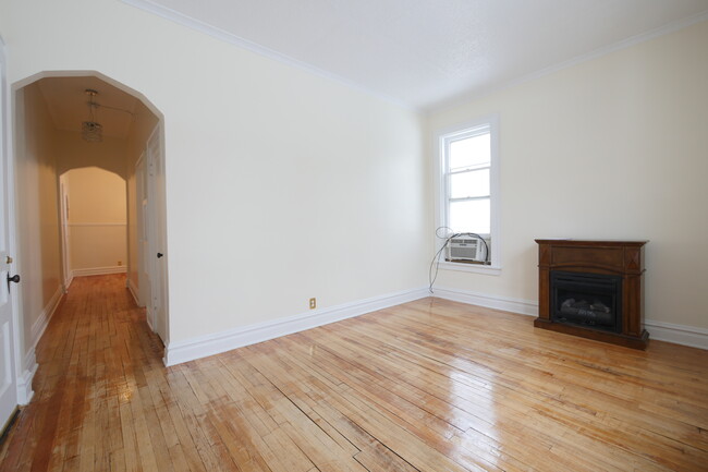 Living room with fireplace