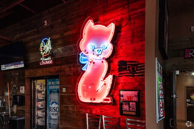 Frank's Lounge in Bennett is home of the iconic Pink Pussycat neon sign.