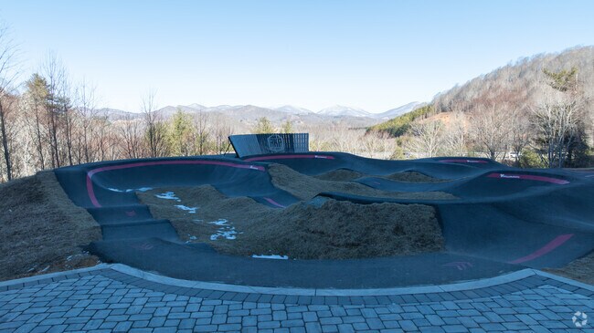 Rocky Knob Mountain Bike Park is a great amenity to Boone, it's just too cold and windy right now to use the pump track.