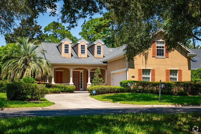 Large homes surround Victoria Lake Park.