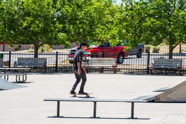 Kids love the large skate park located in Tower Pond Park.