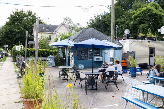 Locals enjoy ice cream in Croton-on-Hudson, New York.