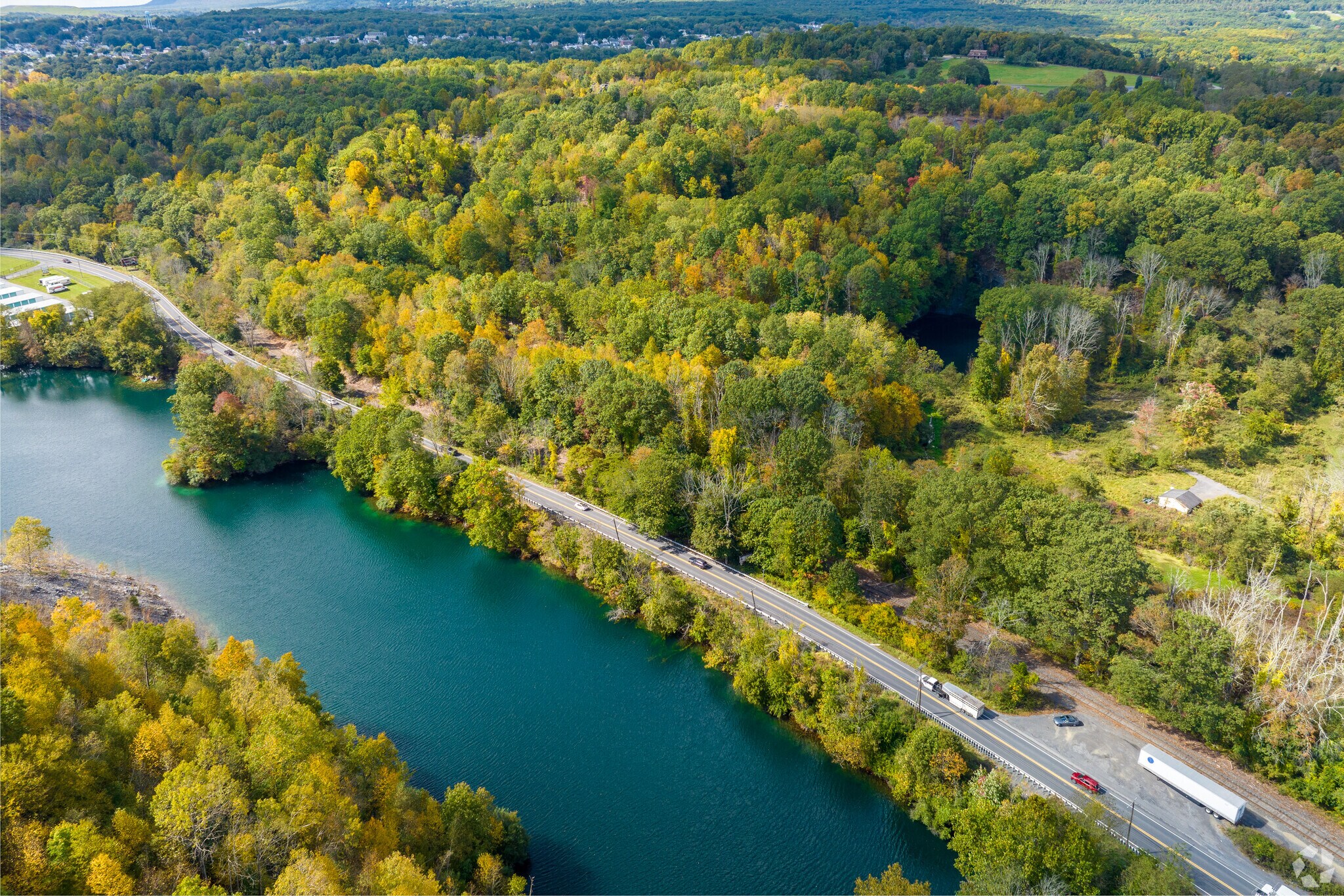 Major highways run through the mountain into Bangor Central Historic District.