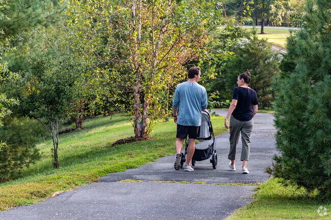 Within Rivanna, there’s a blend of sidewalks and trails for families to stroll.