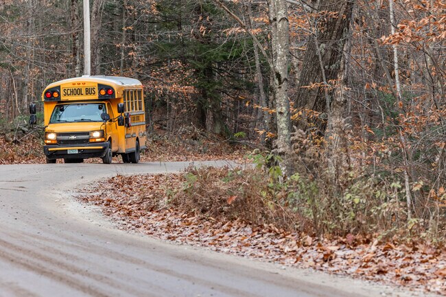 Though extremely rural, the school bus still makes its way through Deering.