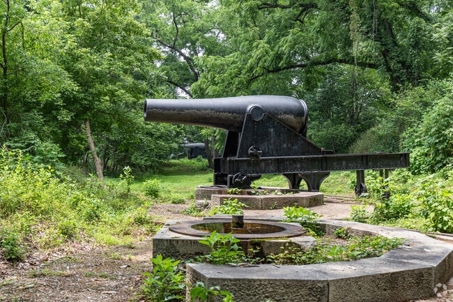 Explore the original gun emplacements overlooking the Potomac River in Fort Washington.