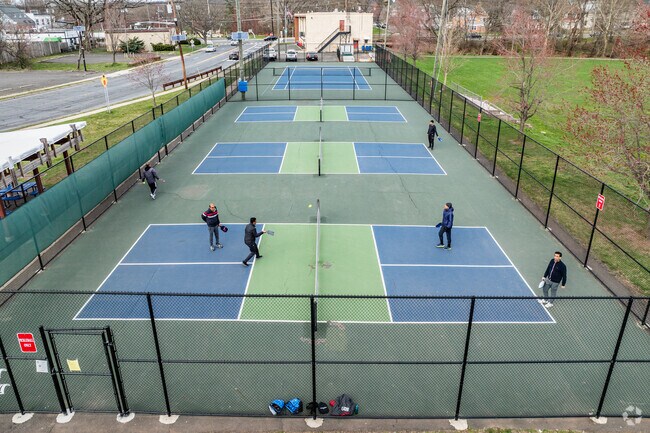 Pickleball is a commonly played game by Somerville residents.
