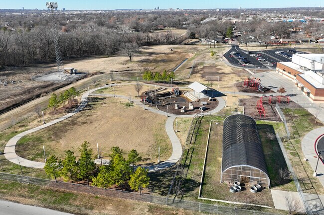 Ellen Ochoa Elementary School has greenhouse and community garden space available for students.