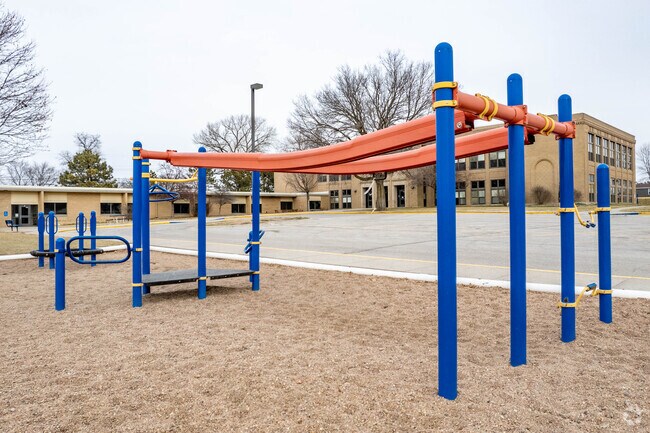 Raymond Central Elementary has several locations for students to play outdoors.