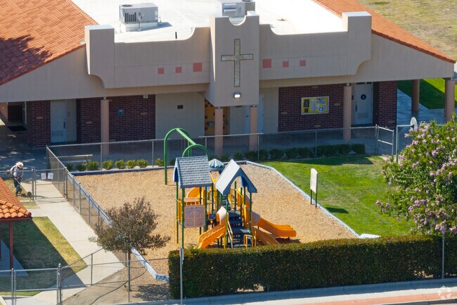 The recess area at St. Joachim Elementary School in Madera.