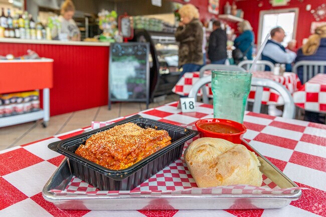 Grammy’s Goodies in East Wheat Ridge famously serves massive slices of stacked lasagna.