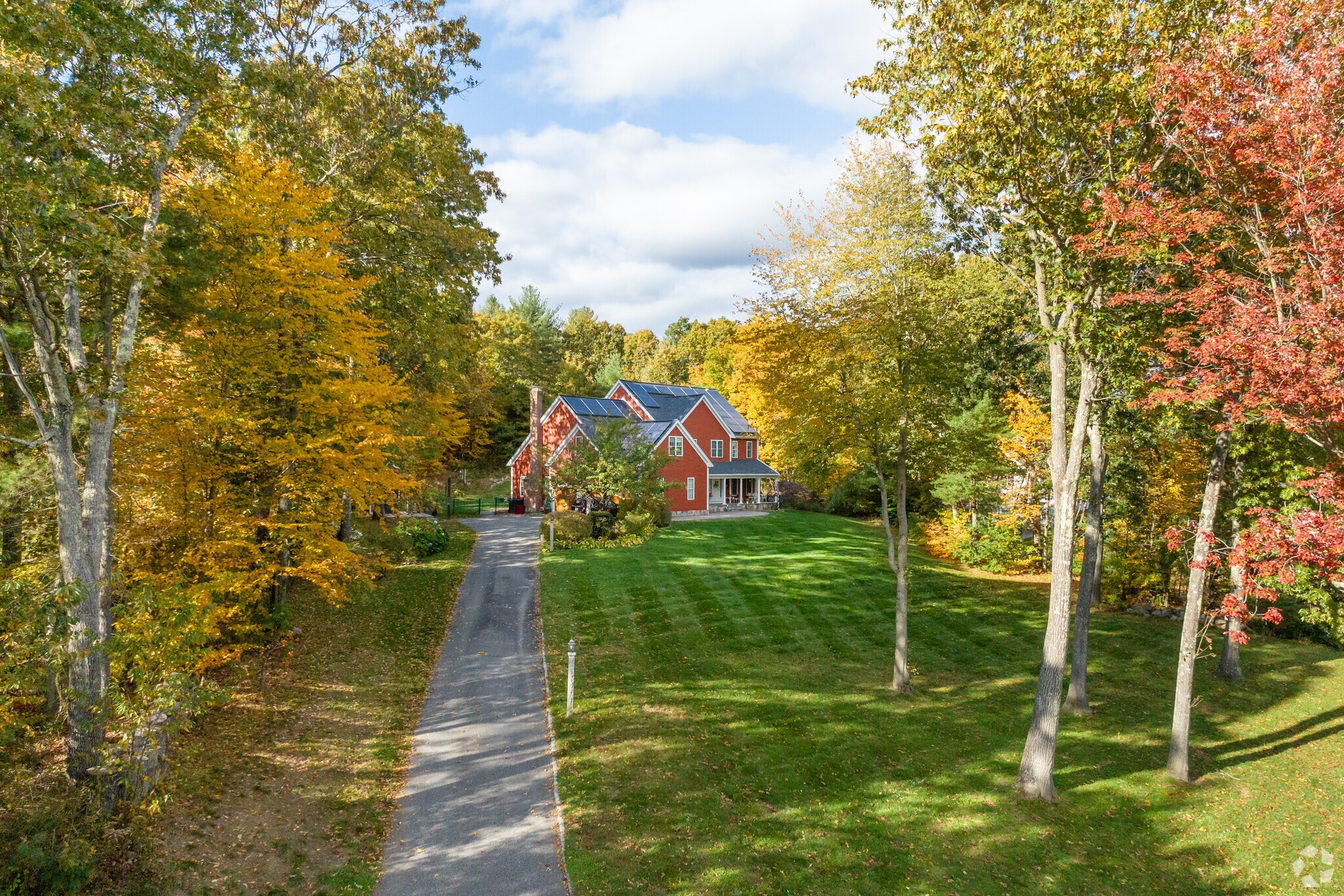 Some Mendon homes are set well back from the road offering privacy and beautiful views.