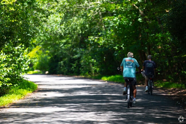 Locals visit the D&L Trail to bike along miles of scenic trails along the Lehigh River.