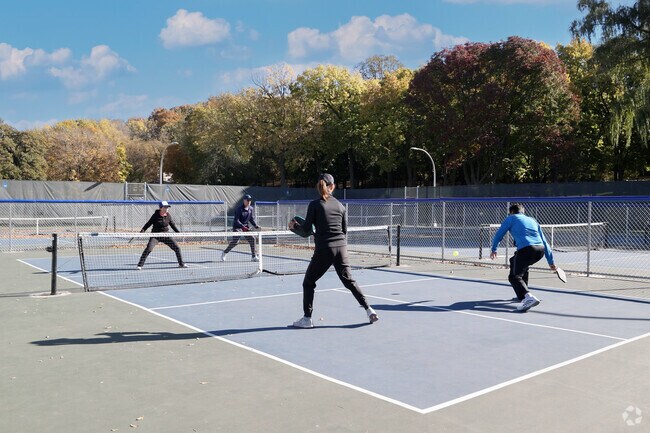 Residents can enjoy playing paddleball with friends in Tourtellotte Park.
