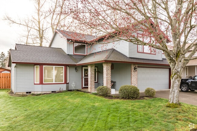 Two-story contemporary homes line the streets of the Wilkes neighborhood.