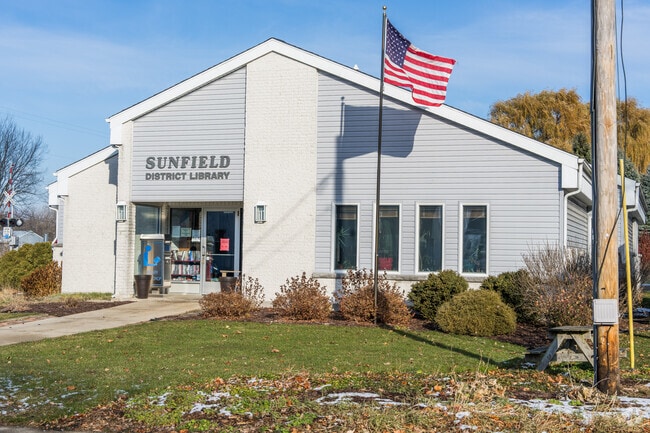 Sunfield has a local public library for the residents.