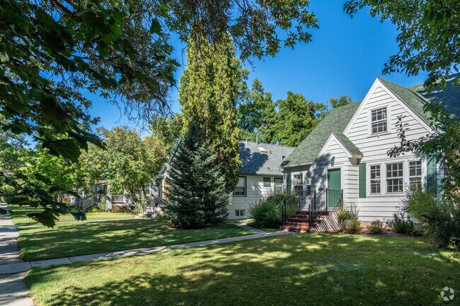 Many homes in the University neighborhood have sprawling front yards.